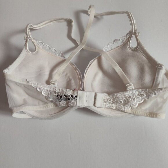 Ladies SZ 32D Victoria's Secret White Eyelet Push-Up Bra - Picture 3 of 6